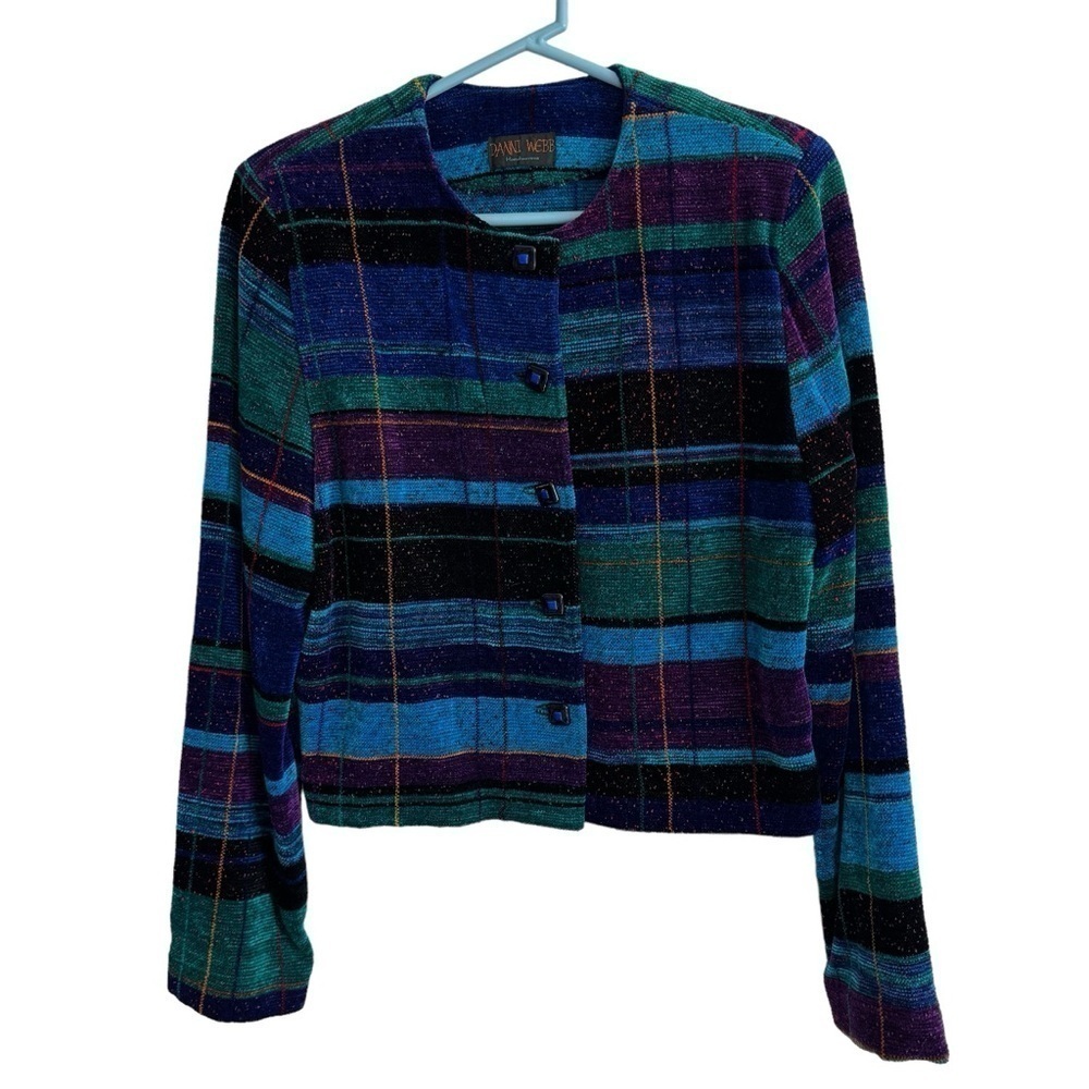 Vintage Danni Webb Handwovens Striped Jacket, Size XS